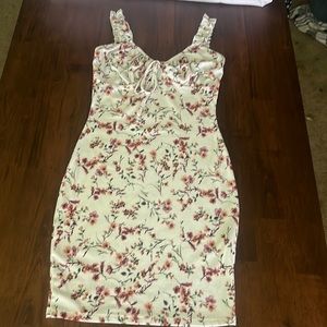 Mistyrose floral mini dress